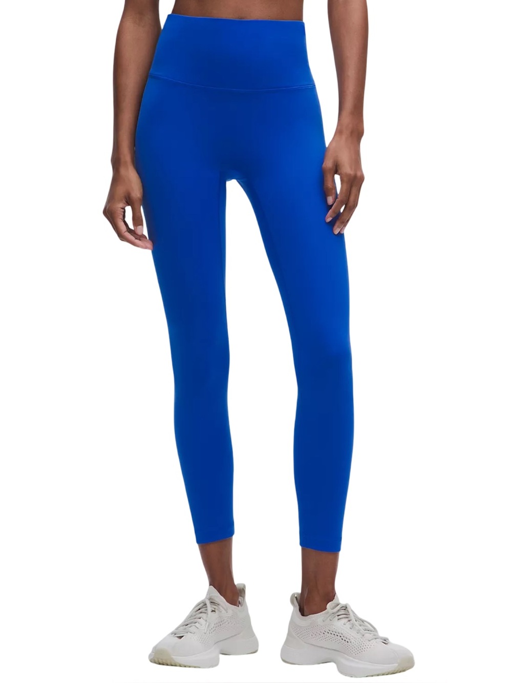 Lululemon Wunder Train High Rise Crop Leggings Bright Blue Size 2